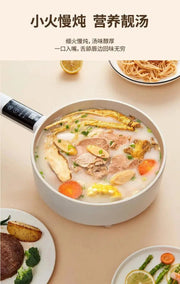 Multi - Functional Electric Frying Pan For Home Flats Pancake Maker Ceramic Glaze Non - Stick Pan All - in - One Pot Small Plug Electric Frying Pan Student - Lacatang Shop