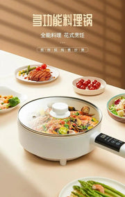 Multi - Functional Electric Frying Pan For Home Flats Pancake Maker Ceramic Glaze Non - Stick Pan All - in - One Pot Small Plug Electric Frying Pan Student - Lacatang Shop