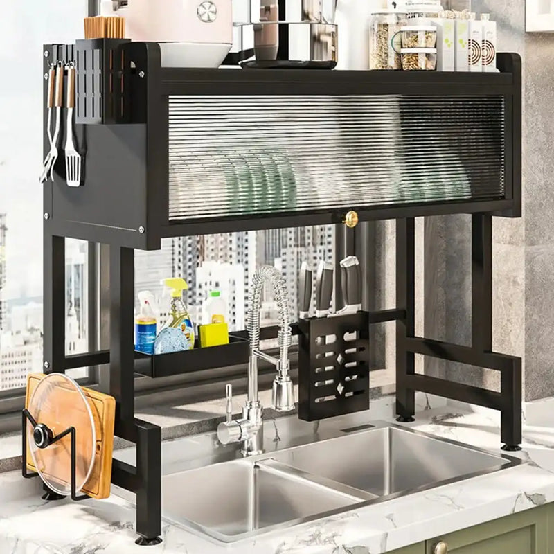 Multi - Functional Kitchen Storage Rack - Over The Sink Dish Rack with Cover - Lacatang Shop