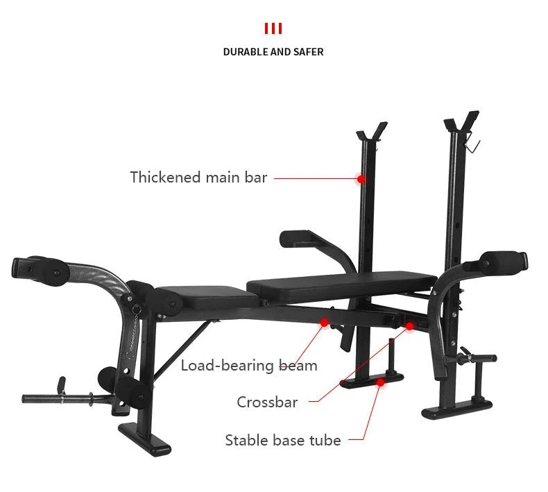 Multifunctional Adjustable Bench Press Rack for Home Gym - Lacatang Shop