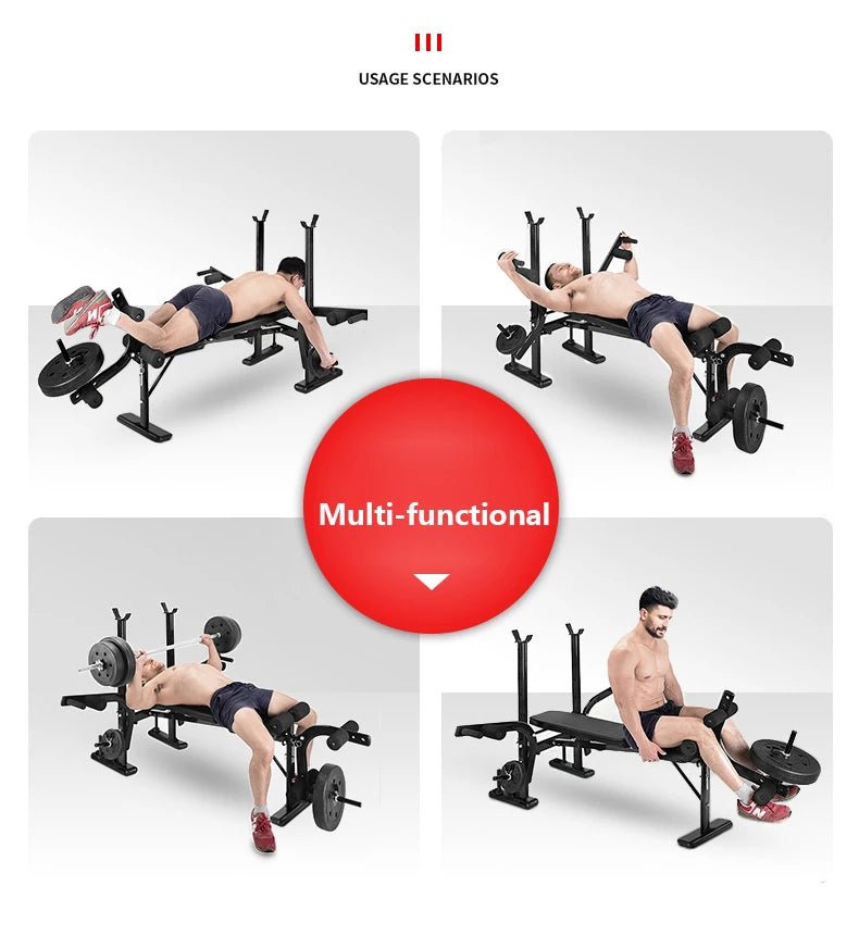 Multifunctional Adjustable Bench Press Rack for Home Gym - Lacatang Shop