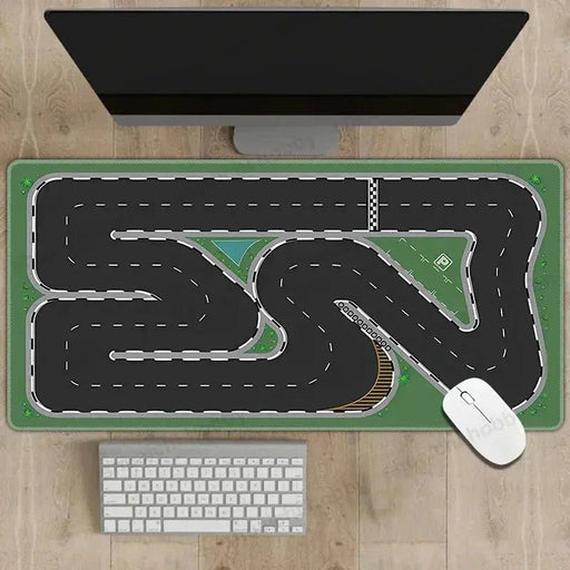 Multipurpose Non - Slip Rubber Mouse Pad 300x700mm - Traffic Simulation Design, 2mm Thick Desk Mat - Lacatang Shop