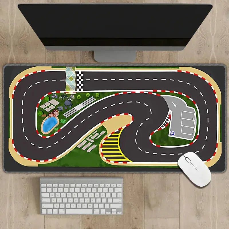 Multipurpose Non - Slip Rubber Mouse Pad 300x700mm with Traffic Simulation Design - 2mm Thickness Desk Mat - Lacatang Shop