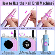 NailSculptor Pro: 40K RPM Rechargeable Drill 2023 - Lacatang Shop