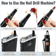 NailSculptor Pro: 40K RPM Rechargeable Drill 2023 - Lacatang Shop