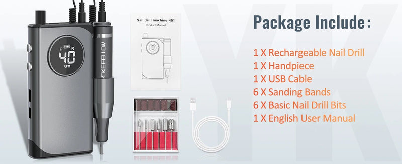 NailSculptor Pro: 40K RPM Rechargeable Drill 2023 - Lacatang Shop
