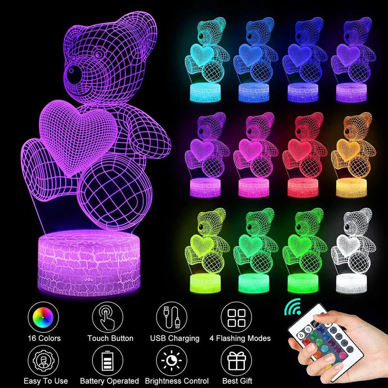 Neon Glow 3D Acrylic Night Light - Xmas & More - Lacatang Shop