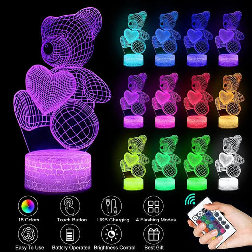 Neon Glow 3D Acrylic Night Light - Xmas & More - Lacatang Shop