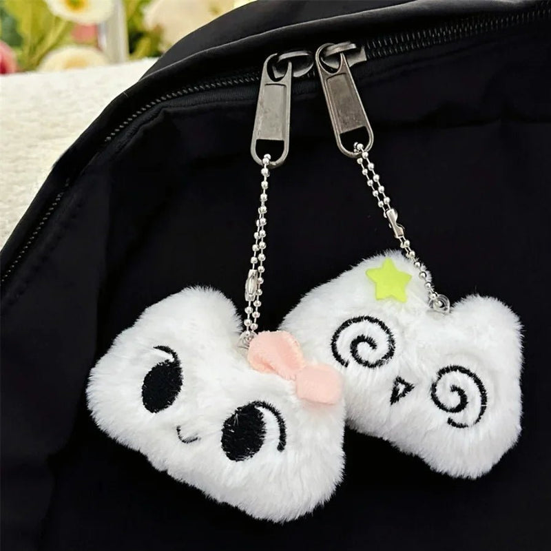 New bag charms Cute Plush Cat Doll Pendant Girl Heart Backpack Pendant Super Keychain decorative accessories valentine day gift - Lacatang Shop
