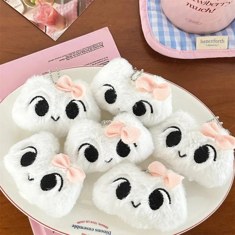 New bag charms Cute Plush Cat Doll Pendant Girl Heart Backpack Pendant Super Keychain decorative accessories valentine day gift - Lacatang Shop