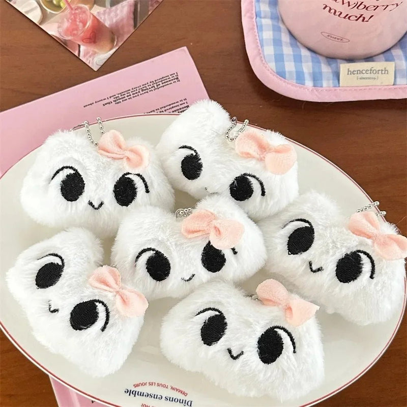 New bag charms Cute Plush Cat Doll Pendant Girl Heart Backpack Pendant Super Keychain decorative accessories valentine day gift - Lacatang Shop