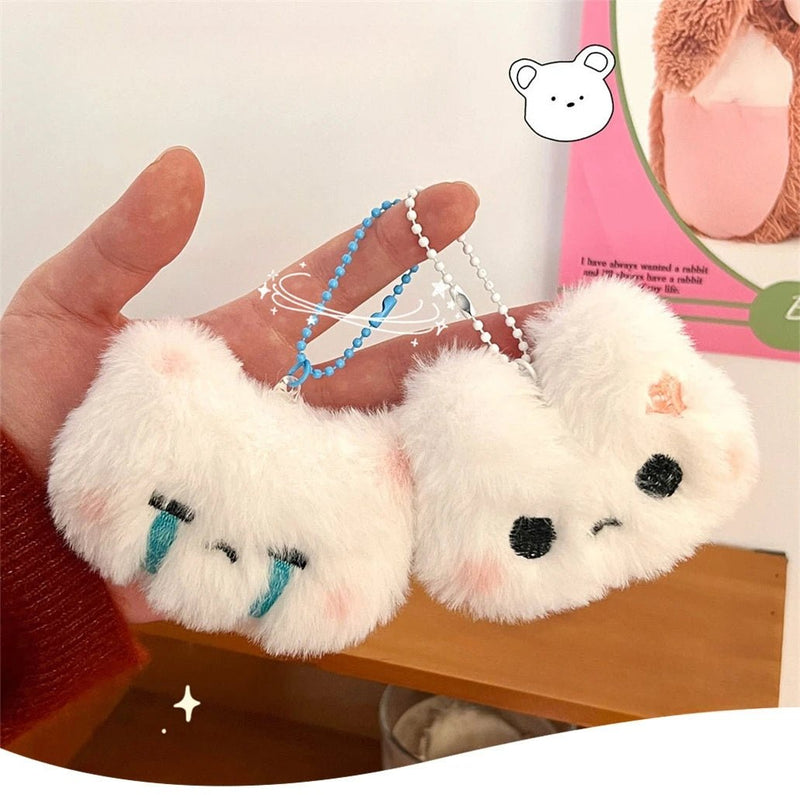 New bag charms Cute Plush Cat Doll Pendant Girl Heart Backpack Pendant Super Keychain decorative accessories valentine day gift - Lacatang Shop