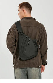 New Men's Waterproof Chest Bag, Young People's Crossbody Bag, Large Capacity Multifunctional Sports and Leisure Travel Bag - Lacatang Shop