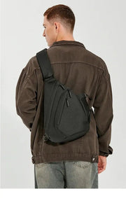 New Men's Waterproof Chest Bag, Young People's Crossbody Bag, Large Capacity Multifunctional Sports and Leisure Travel Bag - Lacatang Shop