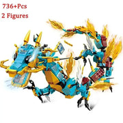 New Phantom Ninja Dragon Ship Model Building Blocks Sodiers Figures Boat Bricks MOC Creative Expert Kids Toys for Boys Children - Lacatang Shop