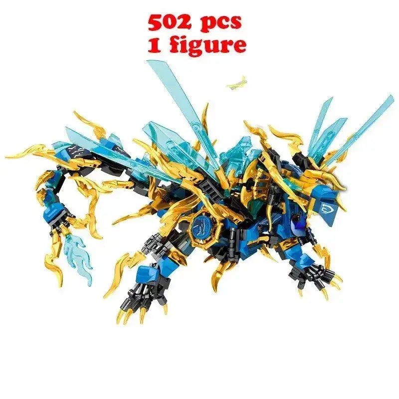 New Phantom Ninja Dragon Ship Model Building Blocks Sodiers Figures Boat Bricks MOC Creative Expert Kids Toys for Boys Children - Lacatang Shop