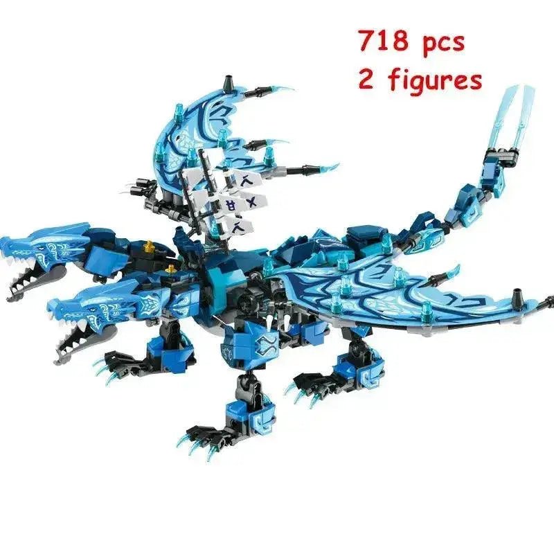New Phantom Ninja Dragon Ship Model Building Blocks Sodiers Figures Boat Bricks MOC Creative Expert Kids Toys for Boys Children - Lacatang Shop