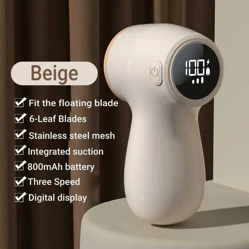 New Rechargeable Lint Remover for Clothes Electric Fabric Shaver with Digital Display 3 - Speeds Hair Ball Trimmer Sweater Shaver - Lacatang Shop
