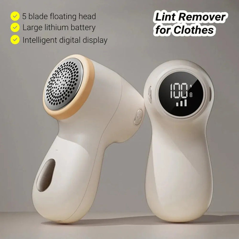 New Rechargeable Lint Remover for Clothes Electric Fabric Shaver with Digital Display 3 - Speeds Hair Ball Trimmer Sweater Shaver - Lacatang Shop