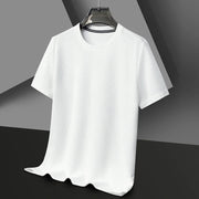 New Summer Waffle Round Neck Short Sleeved T-shirt for Men's Short Sleeved Top - Lacatang Shop