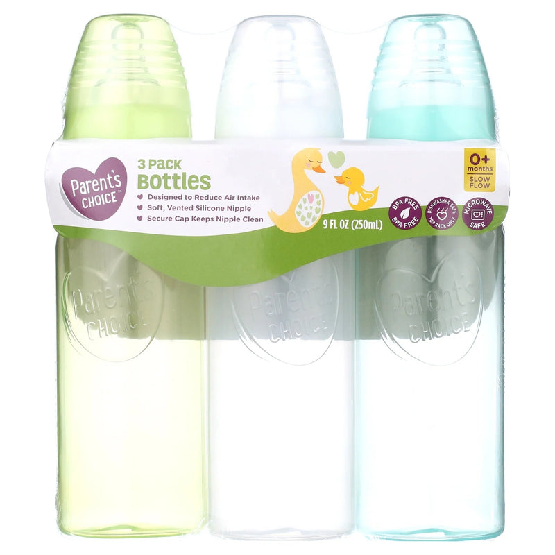 Newborn Standard Neck Tinted Bottle, 9 Fl Oz, 0+ Months, 3 Pack, Multicolor - Lacatang Shop