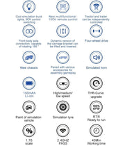 Newest Turbo Racing C50 1:76 Full Proportional 4WD RC Semi - truck Tractor Trailer & P81 2.4Ghz 10Ch Control For Kids/ Adults Gift - Lacatang Shop