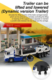 Newest Turbo Racing C50 1:76 Full Proportional 4WD RC Semi - truck Tractor Trailer & P81 2.4Ghz 10Ch Control For Kids/ Adults Gift - Lacatang Shop