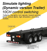 Newest Turbo Racing C50 1:76 Full Proportional 4WD RC Semi - truck Tractor Trailer & P81 2.4Ghz 10Ch Control For Kids/ Adults Gift - Lacatang Shop