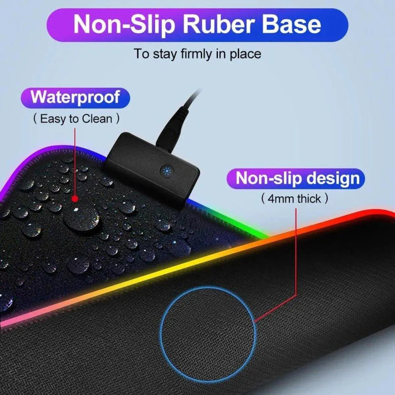 Ninja Dragons RGB Gaming 1 Touch Light Up Mouse Pad - Large Size - Lacatang Shop