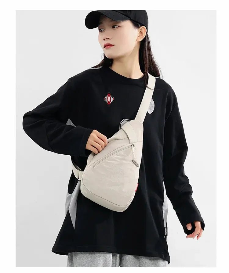 Nylon Zipper 2024 Hot Selling Waist Packs Solid Color Versatile Casual Chest Bag Soft Neutral Style Designer Crossbody Bag - Lacatang Shop
