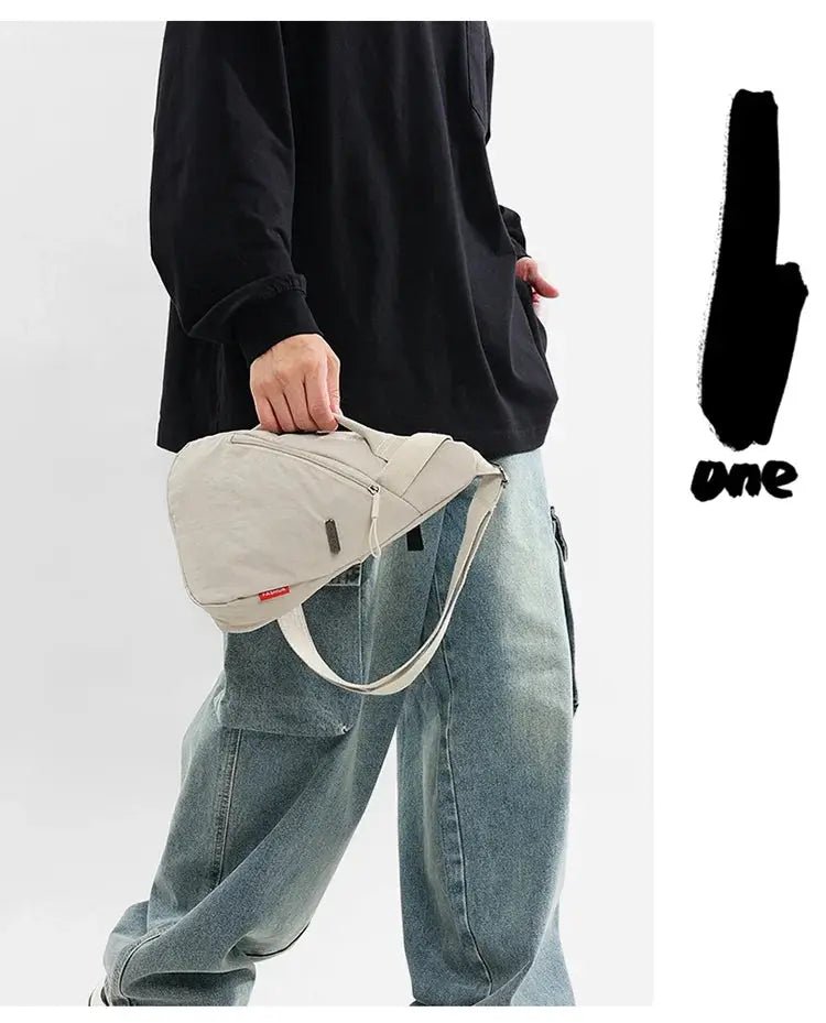 Nylon Zipper 2024 Hot Selling Waist Packs Solid Color Versatile Casual Chest Bag Soft Neutral Style Designer Crossbody Bag - Lacatang Shop