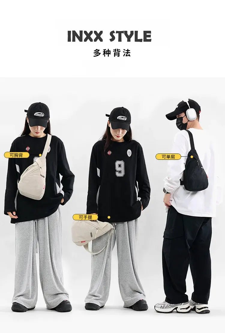 Nylon Zipper 2024 Hot Selling Waist Packs Solid Color Versatile Casual Chest Bag Soft Neutral Style Designer Crossbody Bag - Lacatang Shop