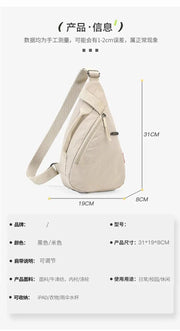 Nylon Zipper 2024 Hot Selling Waist Packs Solid Color Versatile Casual Chest Bag Soft Neutral Style Designer Crossbody Bag - Lacatang Shop