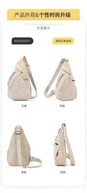 Nylon Zipper 2024 Hot Selling Waist Packs Solid Color Versatile Casual Chest Bag Soft Neutral Style Designer Crossbody Bag - Lacatang Shop