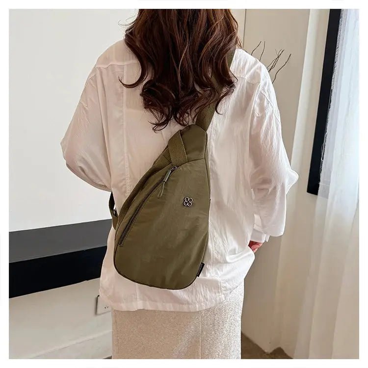 Nylon Zipper 2024 Hot Selling Women's Waist Packs Solid Color Versatile Casual Chest Bag Soft Simple Popular Crossbody Bag - Lacatang Shop