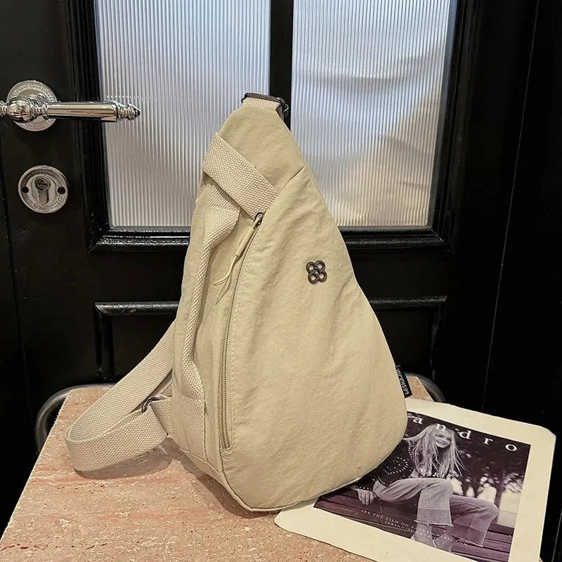 Nylon Zipper 2024 Hot Selling Women's Waist Packs Solid Color Versatile Casual Chest Bag Soft Simple Popular Crossbody Bag - Lacatang Shop