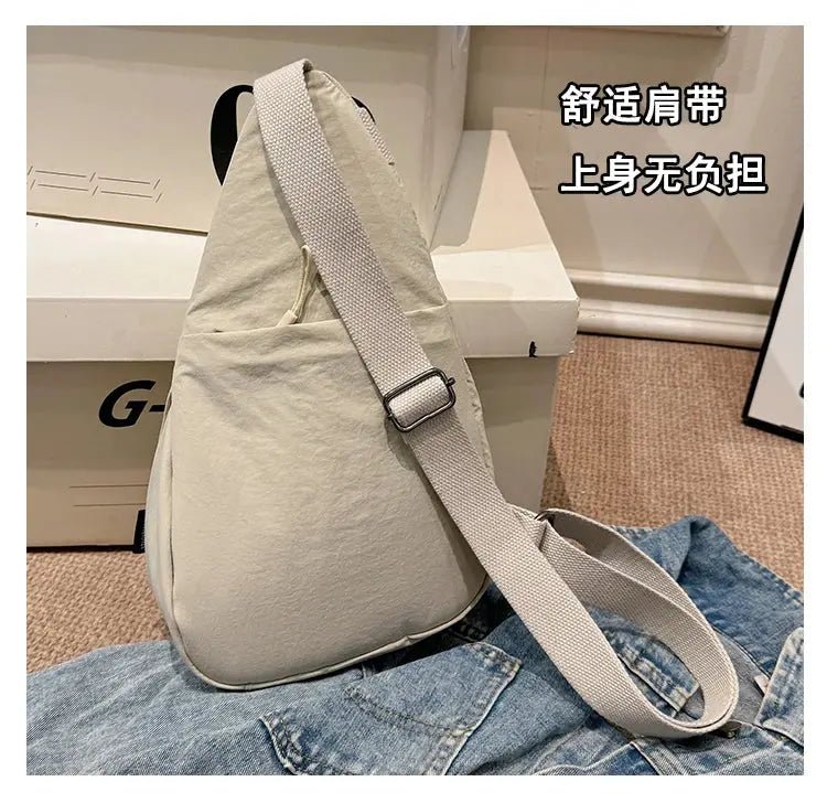 Nylon Zipper 2024 Hot Selling Women's Waist Packs Solid Color Versatile Casual Chest Bag Soft Simple Popular Crossbody Bag - Lacatang Shop