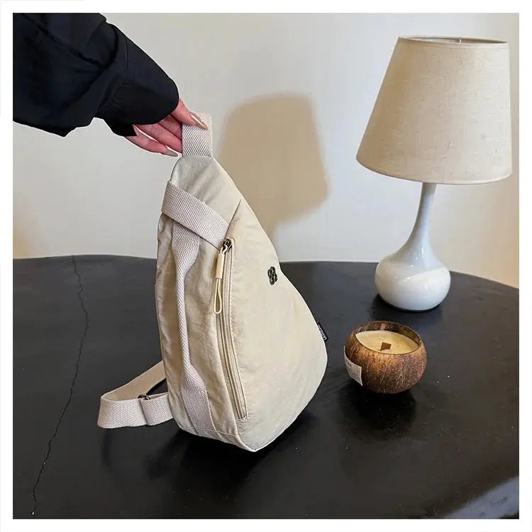 Nylon Zipper 2024 Hot Selling Women's Waist Packs Solid Color Versatile Casual Chest Bag Soft Simple Popular Crossbody Bag - Lacatang Shop