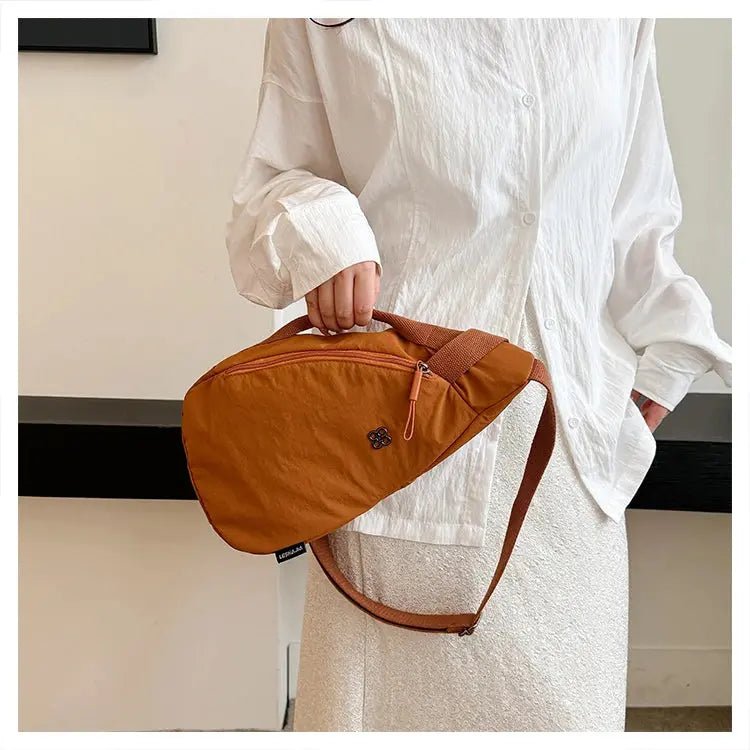 Nylon Zipper 2024 Hot Selling Women's Waist Packs Solid Color Versatile Casual Chest Bag Soft Simple Popular Crossbody Bag - Lacatang Shop