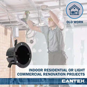 Old Work 18 Cu. In. Round Ceiling Electrical Box with EZ Mount - Lacatang Shop