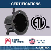 Old Work 18 Cu. In. Round Ceiling Electrical Box with EZ Mount - Lacatang Shop