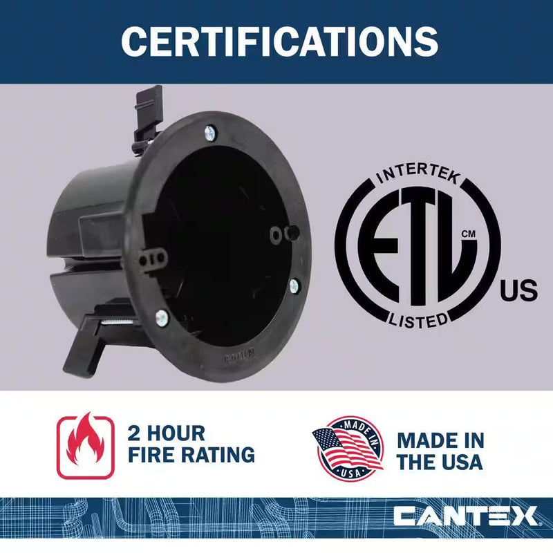 Old Work 18 Cu. In. Round Ceiling Electrical Box with EZ Mount - Lacatang Shop