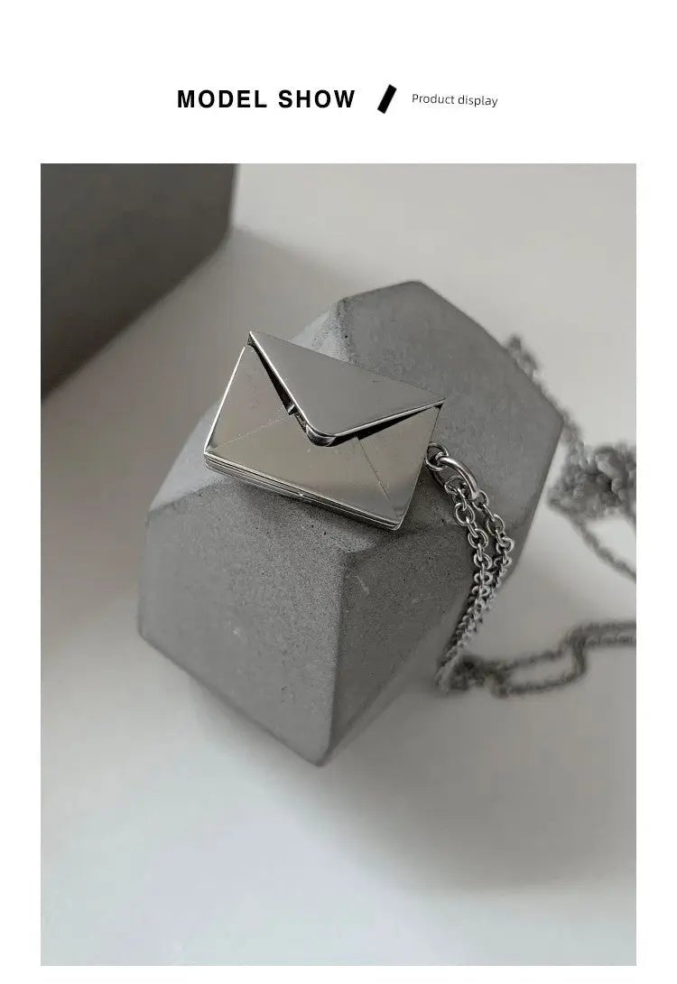 Open Love Letter Envelope Necklace 2023 New Arrival Men and Women Special - Interest Design Trendy Couple's Pendant Chinese Valentine's Day Gift - Lacatang Shop