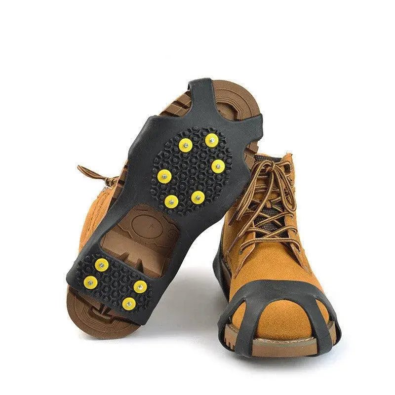 Outdoor Hiking Shoes with Spikes Ice Chain Anti-Skid