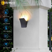 Outdoor Wall Lights Dual Head Exterior IP65 Waterproof LED Lamp Up - Down Lighting for Villa Garden Courtyard Patio Fence Yard Dec - Lacatang Shop