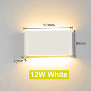 Outdoor Waterproof IP65 6W 12W LED Porch Lights Modern Indoor Decor Up Down Dual - Head Corridor Wall Lamp AC85 - 265V - Lacatang Shop