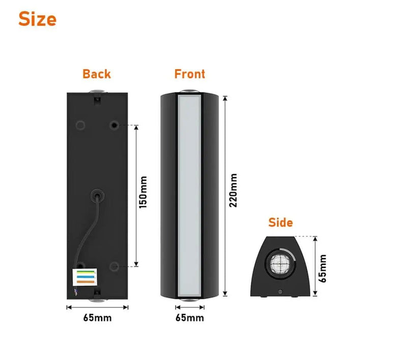 Outdoor Waterproof IP65 Wall Lamp 12w LED Wall Light Modern Indoor/Outdoor Decor Up Down Dual - Head Aluminum Wall Lamp - Lacatang Shop