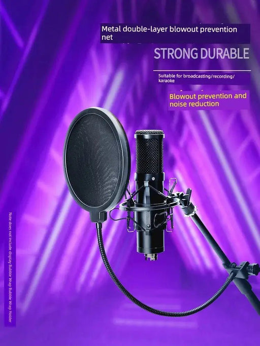 Oute Sound Anchor Microphone Anti - Spray Net Special for Recording Studio Condenser Microphone Karaoke Metal Spray - Proof Microphone Cover - Lacatang Shop