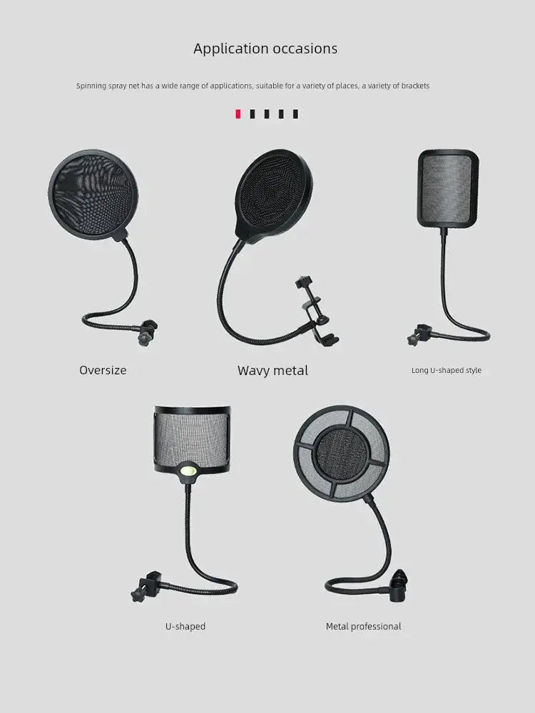 Oute Sound Anchor Microphone Anti - Spray Net Special for Recording Studio Condenser Microphone Karaoke Metal Spray - Proof Microphone Cover - Lacatang Shop