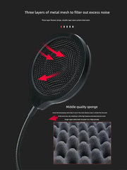 Oute Sound Anchor Microphone Anti - Spray Net Special for Recording Studio Condenser Microphone Karaoke Metal Spray - Proof Microphone Cover - Lacatang Shop